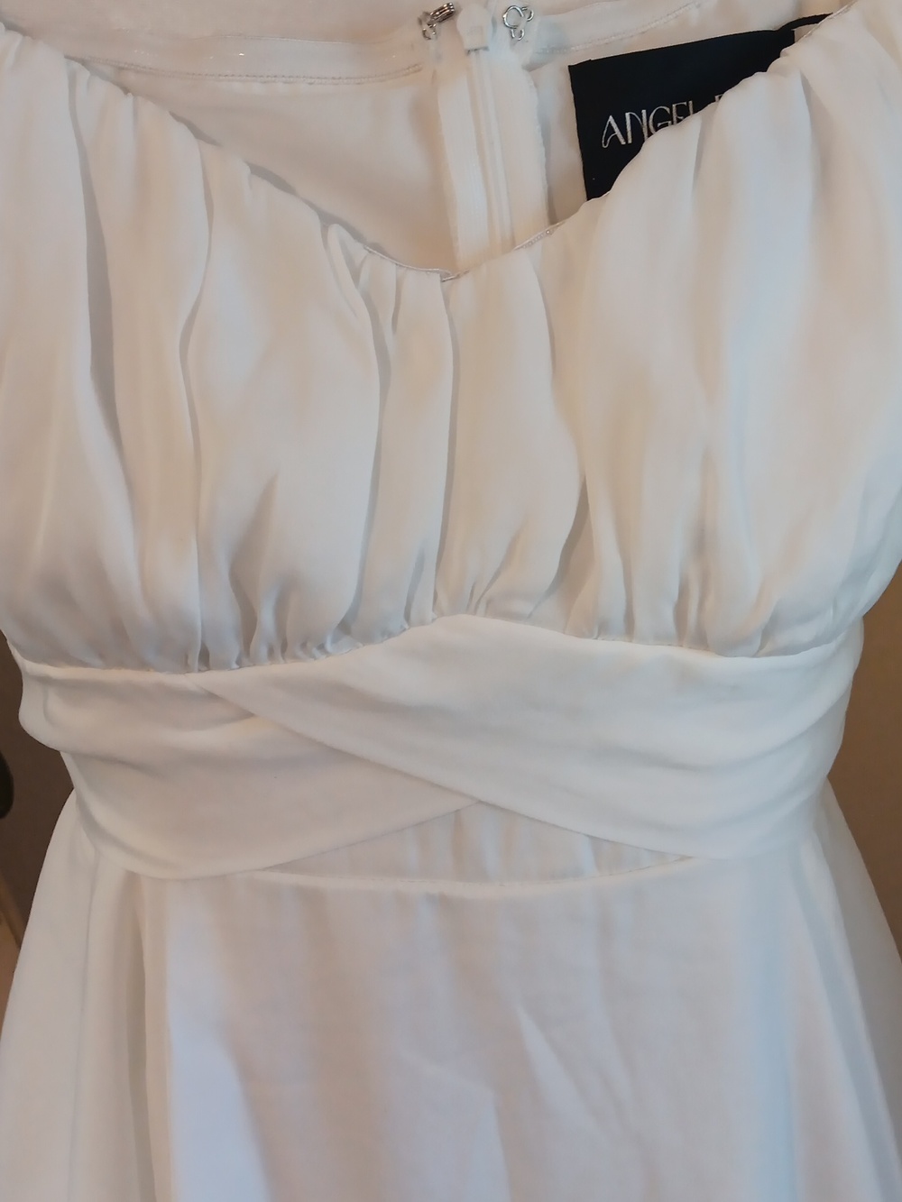 Angel Biba Off Shoulder Short Sleeved Tiered Romper With Ties - Picture 4 of 11